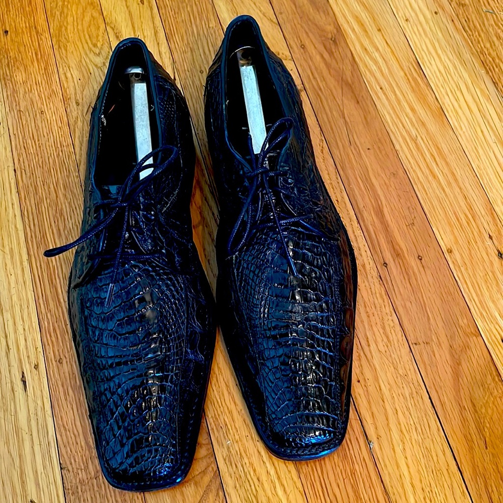 Men’s Black Alligator Shoes